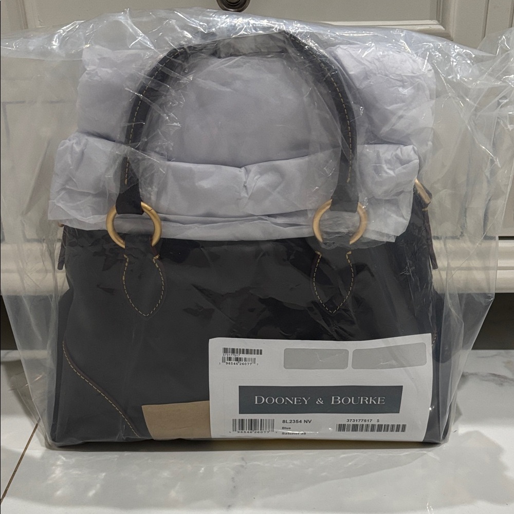Dooney & Bourke Florentine Satchel 38 Blue looks Black Leather Shoulder Bag